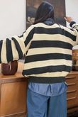 Buddie Stripe Knit Charcoal /6=